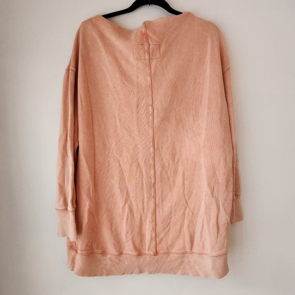 Pilcro Anthropologie Donna Tunic Pullover Sweatshirt Coral Rose Women's XL - Picture 3 of 7